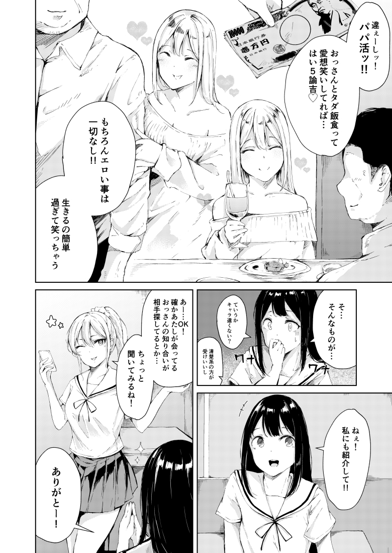 パパ活なんてしなければよかった-3 【エロ漫画JK】金欠JKが友達から誘われたパパ活にチャレンジしてみた結果…