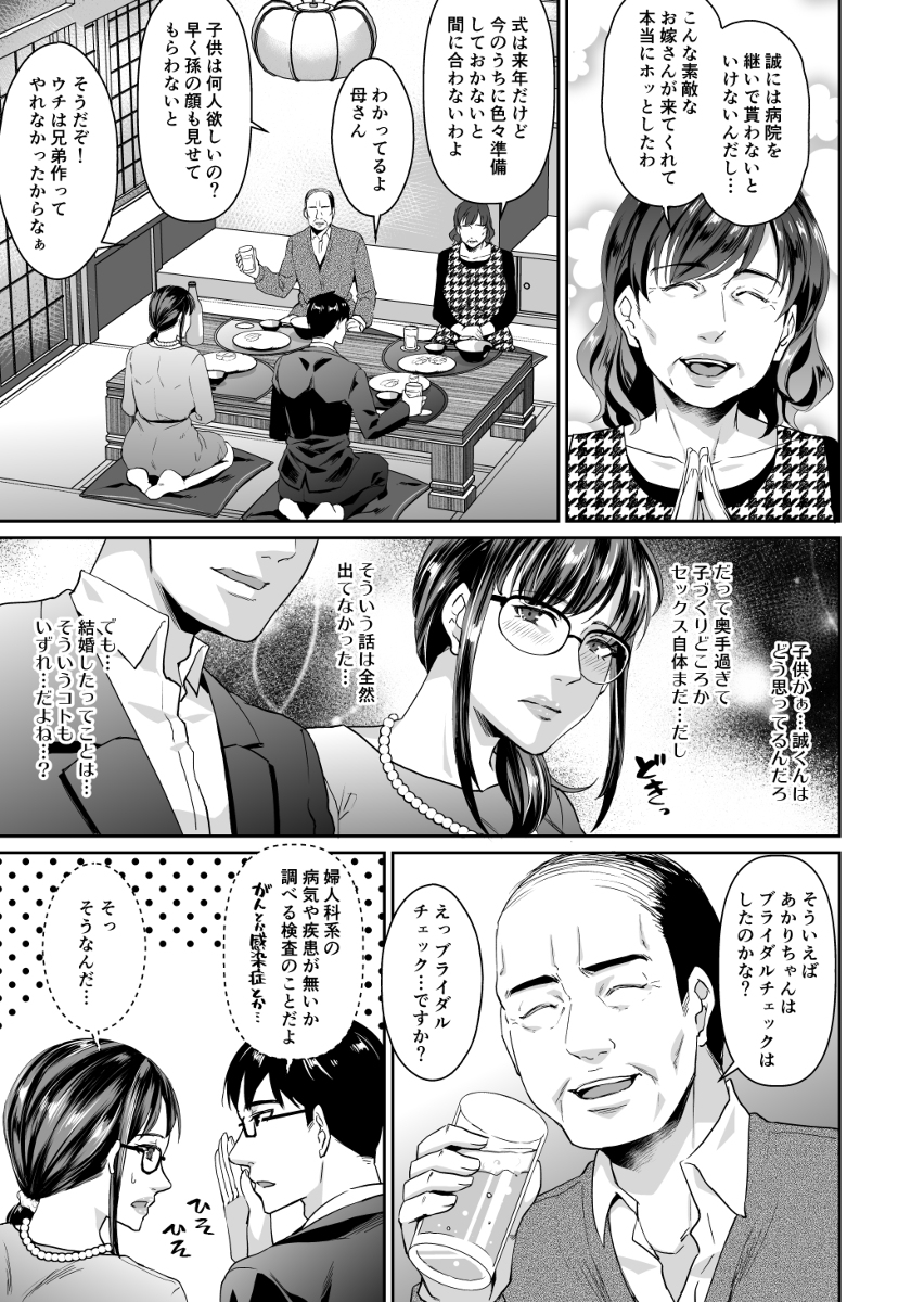 花嫁修業〜義父の定期検診〜-3 【エロ漫画NTR】産婦人科医の義父に花嫁修業と称してエッチな検査をされまくってしまい…