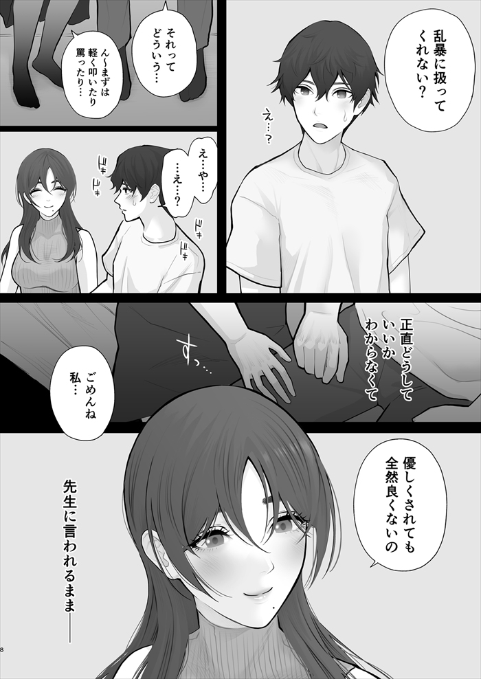 先生は出会う前から調教済み-7 【エロ漫画】「私のこと乱暴に扱ってくれない？」優しく勉強を教えてくれる塾の先生はとんでもないドM女でした