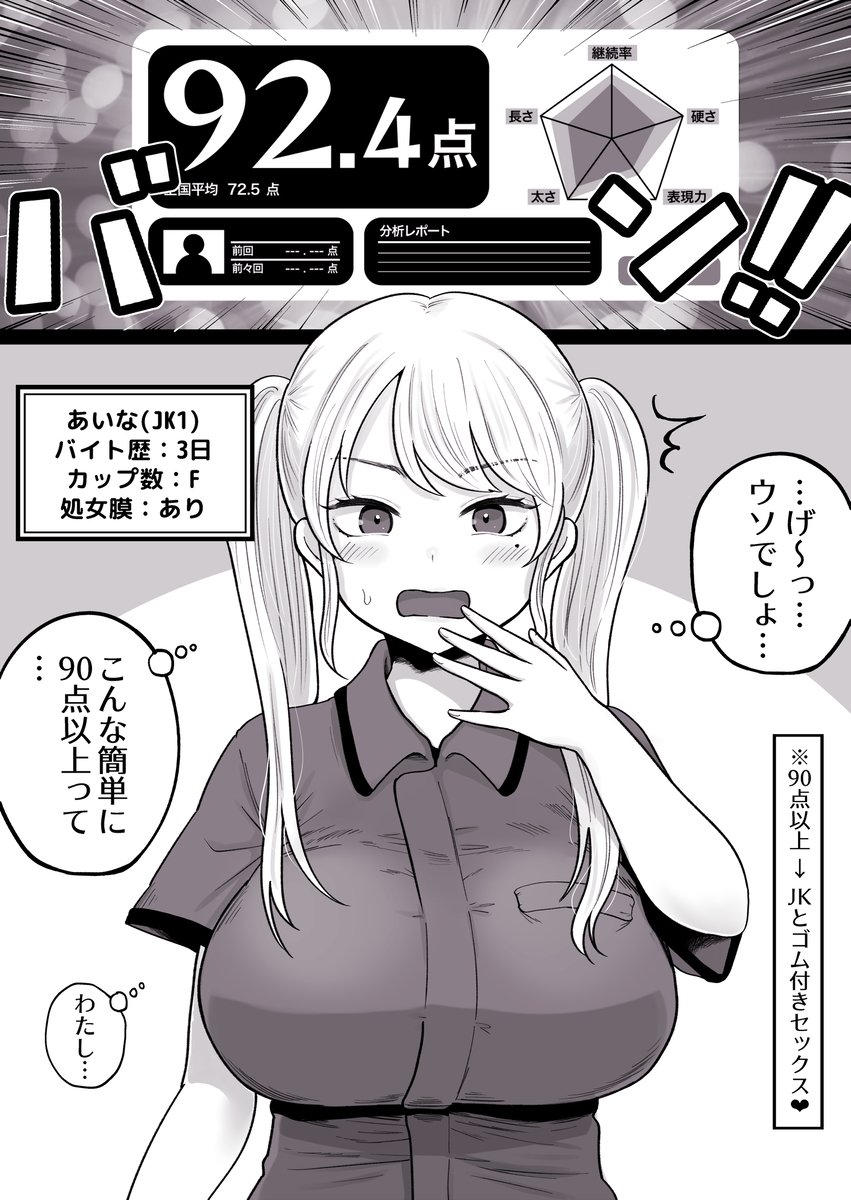 カラオケ-7 【エロ漫画JK】カラオケで高得点とると凄いエッチなサービスをしてくれるお店が発見される！