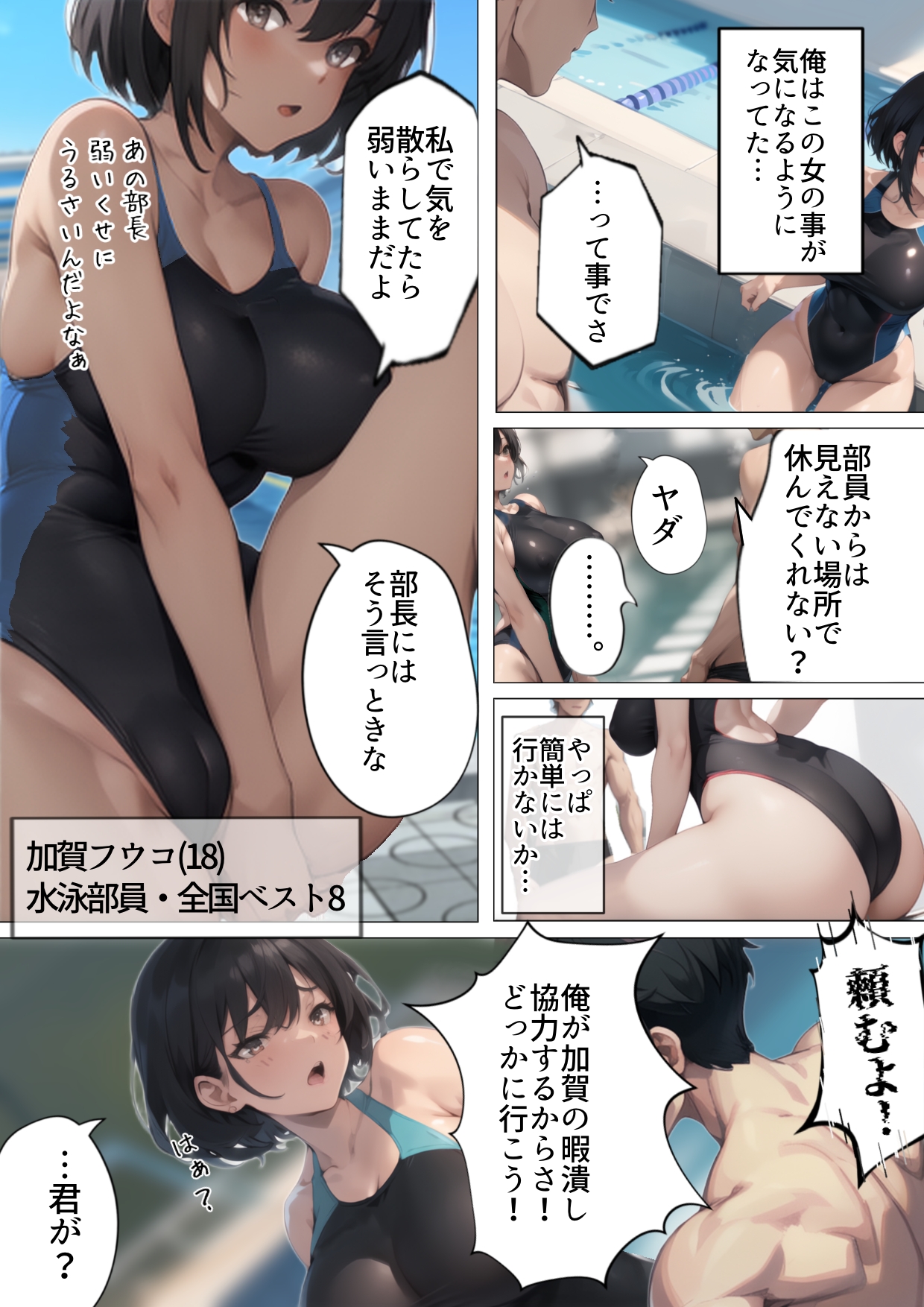 開業！寝取られ精液プール2-8 【エロ漫画NTR】ザーメンプールで寝取られる水泳部女子の運命が…